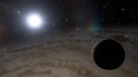 Flying in space Stock Footage 146010868