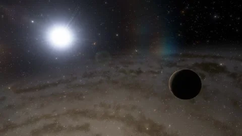 Flying in space Stock Footage 146010893