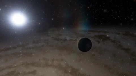 Flying in space Stock Footage 146010935