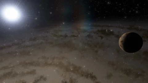 Flying in space Stock Footage 146010942