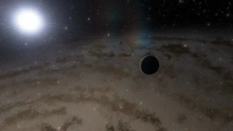 Flying in space Stock Footage 146010955