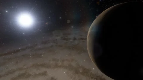 Flying in space Stock Footage 146010985