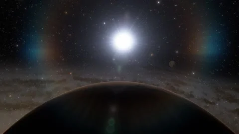 Flying in space Stock Footage 146010997