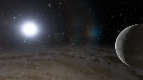 Flying in space Stock Footage 146011096