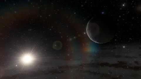 Flying in space Stock Footage 146011227