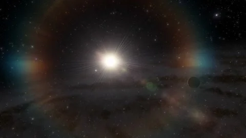 Flying in space Stock Footage 146011316