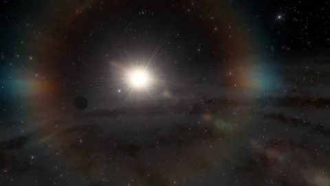 Flying in space Stock Footage 146011358