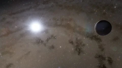 Flying in space Stock Footage 146011422