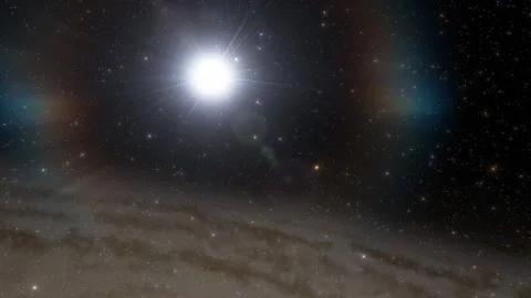 Flying in space Stock Footage 146011795