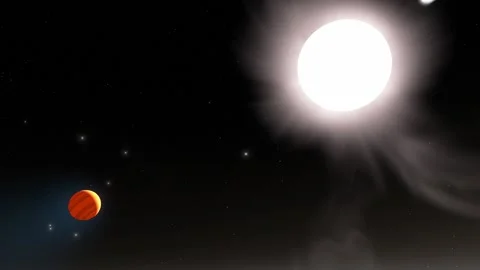 Flying in space Stock Footage 146127714