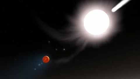 Flying in space Stock Footage 146127721