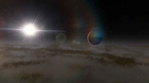 Flying in space Stock Footage 146127743