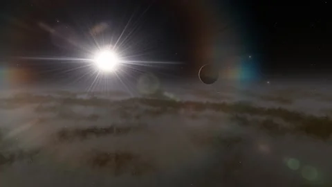 Flying in space Stock Footage 146127906