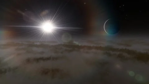 Flying in space Stock Footage 146127916