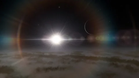 Flying in space Stock Footage 146127960