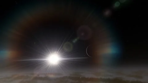 Flying in space Stock Footage 146127962