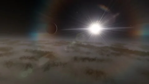 Flying in space Stock Footage 146127987
