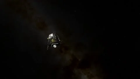 Flying in space Video stock 146228015