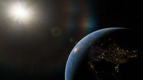 Flying in space Stock Footage 146277302