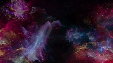 Flying in to Space Nebula Background 库存影片 125602295