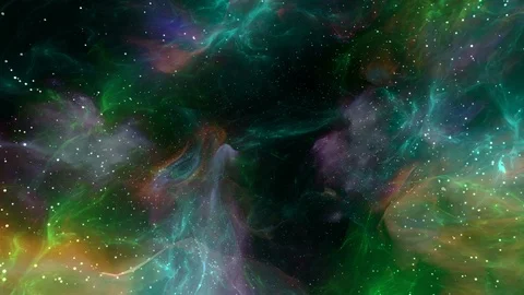 Flying in to Space Nebula Background Vídeo Stock 125602368