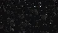 Flying In Space From Right To Left Shiny Cubes. Stock Footage