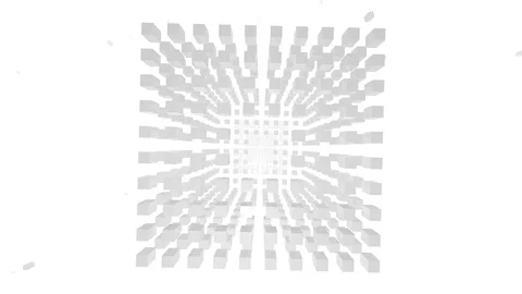 Flying in space through geometric shapes 3d Stock Footage 111427516