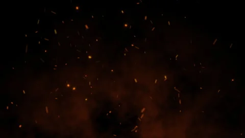 Flying Spark Rising Up Particle Background Stock Footage 244838986