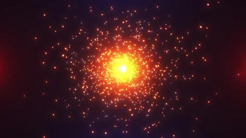 Flying sparkling and shiny particles of dust and glitter, abstract rain of do Stock Footage 294689145