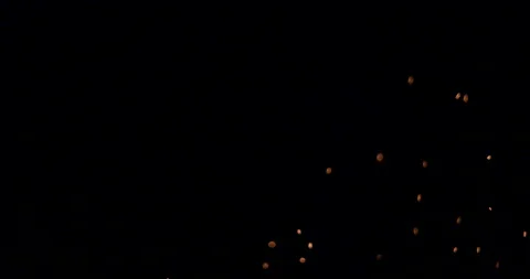 Flying Sparks On A Black Background Stock Footage 161523922