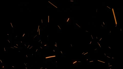 Flying Sparks in Dark Background Video stock 310883562