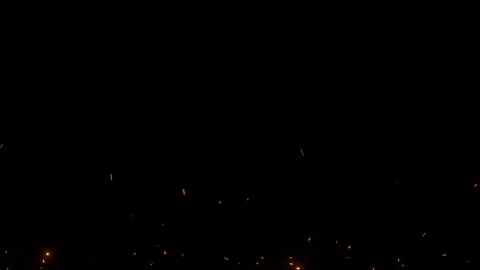 Flying Sparks in Dark Background Video stock 311039864
