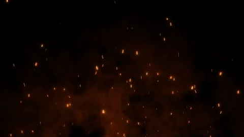 Flying Sparks Stock Footage 92805662