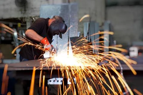 Flying sparks Stock Photos