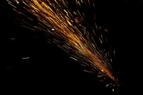Flying sparks Stock Photos