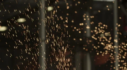 Flying sparks slow motion Stock Footage 46169642