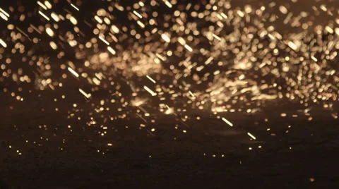 Flying sparks slow motion Stock Footage 46170202