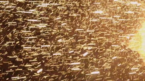 Flying sparks slow motion Stock Footage 46170846