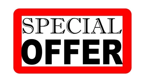 FLYING SPECIAL OFFER BANNER Video stock 76963666