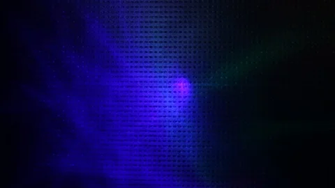 Flying spots of light in dark blue, green and purple colors Stock Footage 104717520