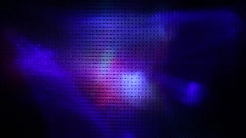 Flying spots of light in dark blue, green and purple colors Stock Footage 104717615