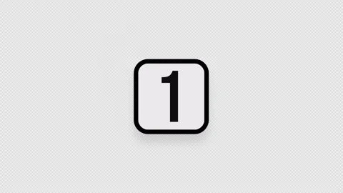 Flying square number one stickers Stock-Footage 253375384