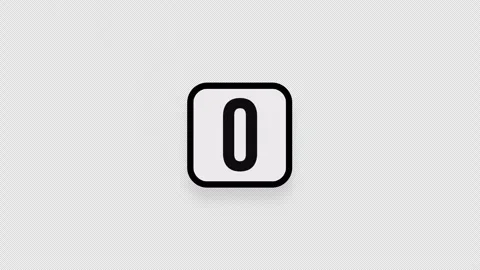 Flying square number zero stickers Stock Footage 253375400