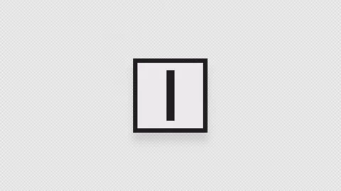 A flying square sticker with the letter I Stock Footage 255709408