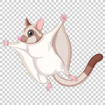 Flying Squirrel in Mid-Air Illustrazione stock