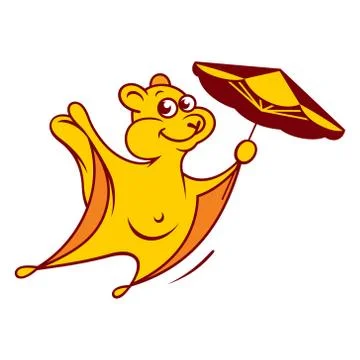 Flying squirrel sign Illustrazione stock