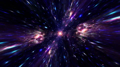 Flying star fields through hyper space warp Vidéo 168218757