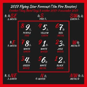 Flying star forecast 2017. Stock Illustration