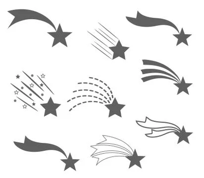 Flying star icon design web, stock vector illustration Stock Illustration