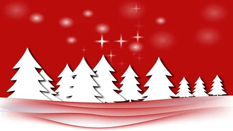 Flying stars in the winter forest Stock Footage 83429022